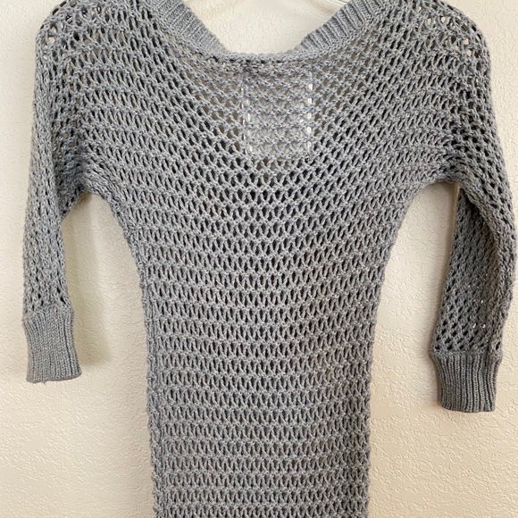 Hollister XS/S Gray Open Knit Sweater - Picture 5 of 5